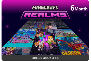 Minecraft Realms 6M - BedRock XBOX & PC