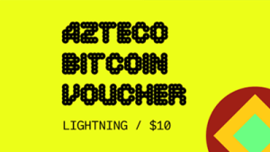 Azteco Bitcoin Crypto Voucher - Lightning - 10 USD