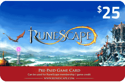 Runescape cards 25$ - USA
