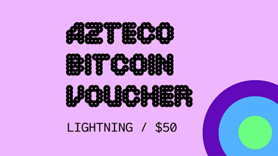 Azteco Bitcoin Crypto Voucher - Lightning - 50 USD