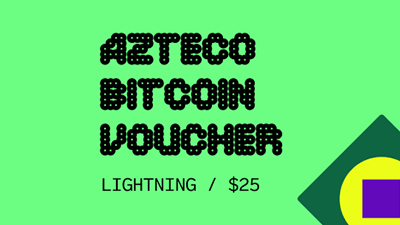 Azteco Bitcoin Crypto Voucher - Lightning - 25 USD